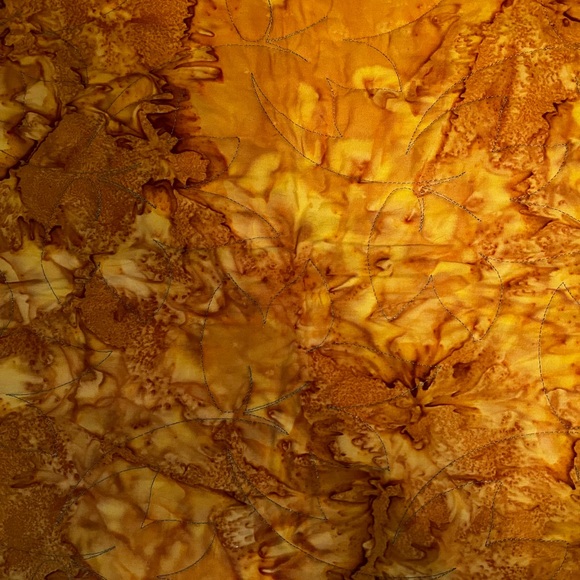 Leaves quilt runner. Handmade - Picture 5 of 9